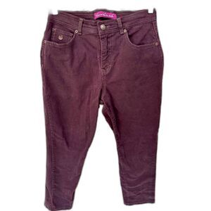 Gloria Vanderbilt Women Jeans Size 8S Burgundy Maroon Purple Slimming Stretch